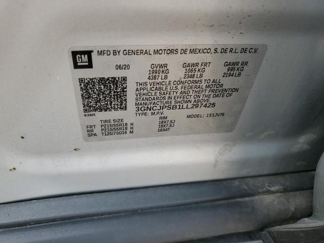 2020 CHEVROLET TRAX 1LT - 3GNCJPSB1LL297425