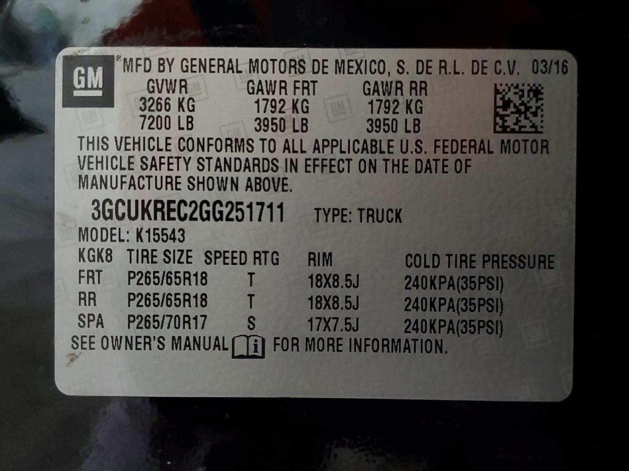 Chevrolet Silverado 2016