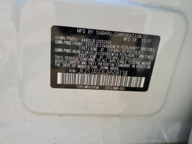 2018 SUBARU FORESTER 2 - JF2SJAGC6JH508134