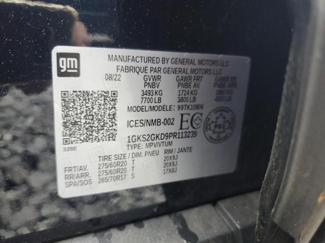 2023 GMC YUKON XL K 1GKS2GKD9PR113239