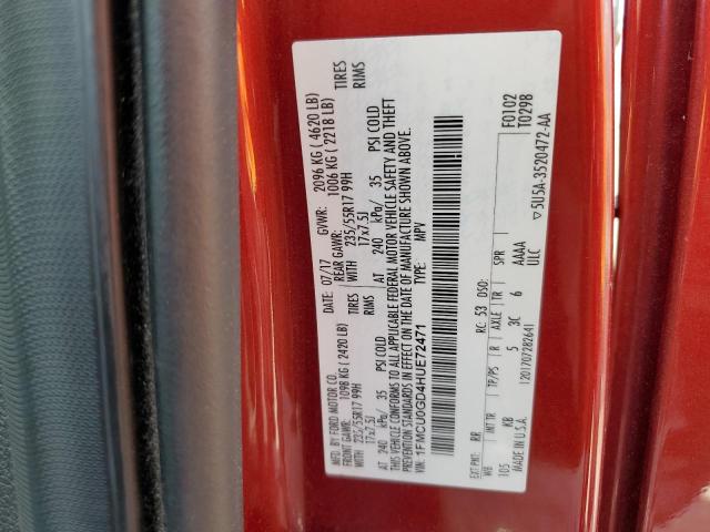 2017 FORD ESCAPE SE - 1FMCU0GD4HUE72471