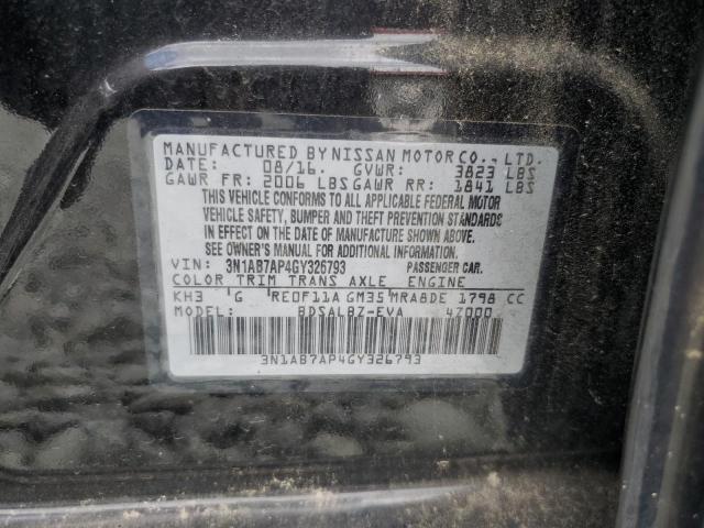 2016 NISSAN SENTRA S - 3N1AB7AP4GY326793