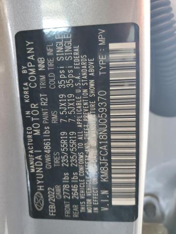 2022 HYUNDAI TUCSON SEL - KM8JFCA18NU059370