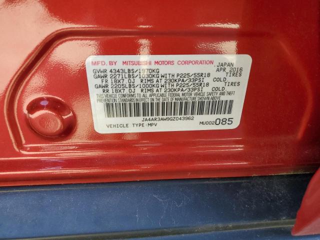 2016 MITSUBISHI OUTLANDER - JA4AR3AW9GZ043962