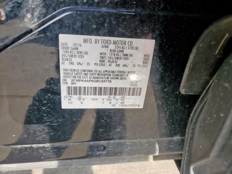 2016 FORD EDGE SPORT 2FMPK4AP6GBC65778