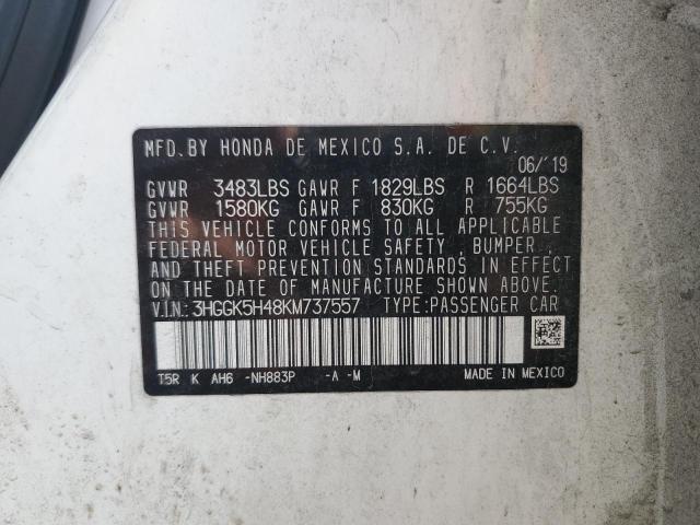 2019 HONDA FIT LX 3HGGK5H48KM737557