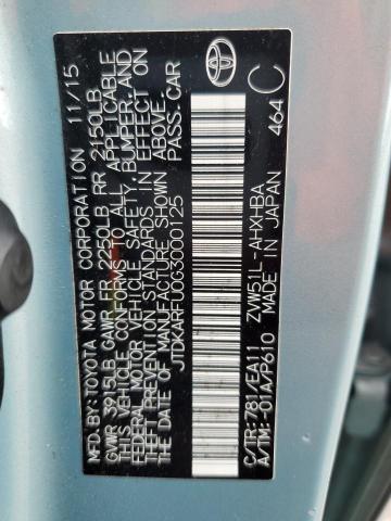 2016 TOYOTA PRIUS - JTDKARFU0G3000125
