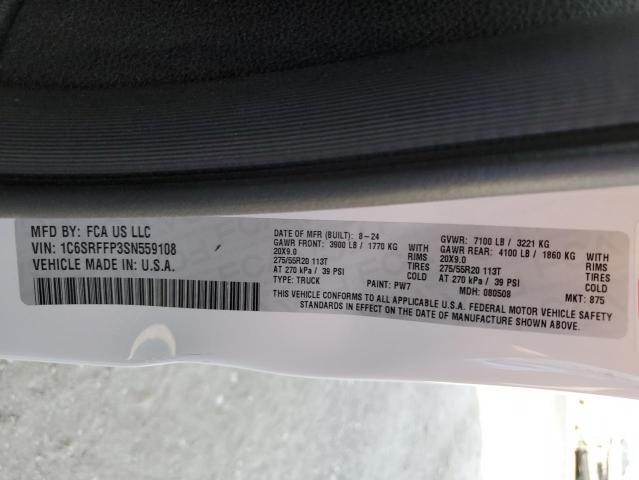 2025 RAM 1500 BIG H - 1C6SRFFP3SN559108