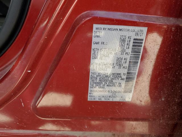 2018 NISSAN PATHFINDER - 5N1DR2MN9JC610600