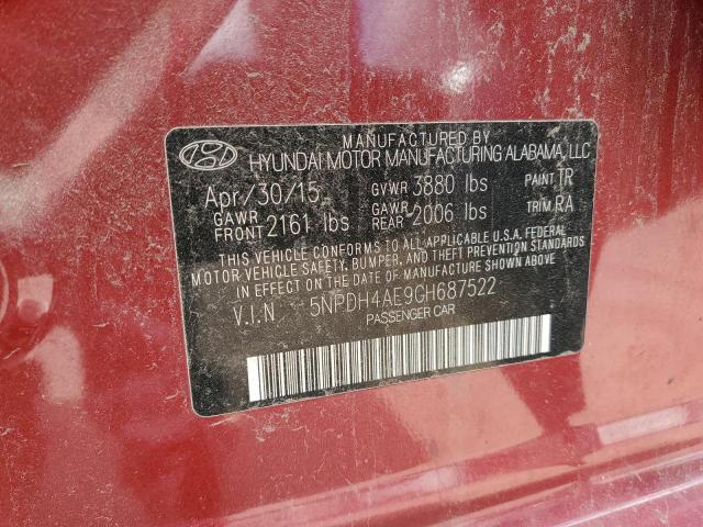 2016 HYUNDAI ELANTRA SE - 5NPDH4AE9GH687522