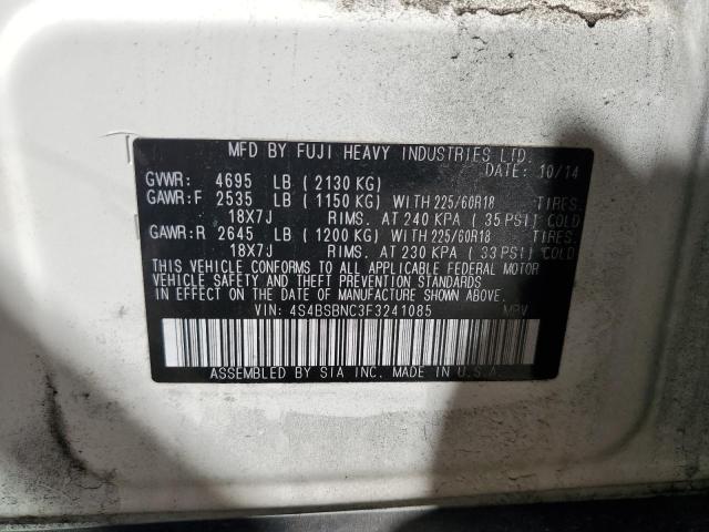 2015 SUBARU OUTBACK 2. - 4S4BSBNC3F3241085