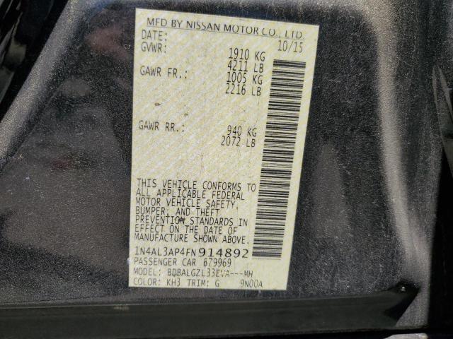 2015 NISSAN ALTIMA 2.5 1N4AL3AP4FN914892