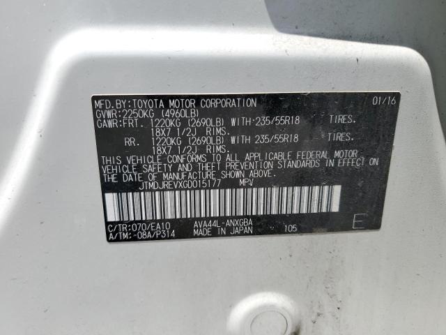 2016 TOYOTA RAV4 HV LI - JTMDJREVXGD015177