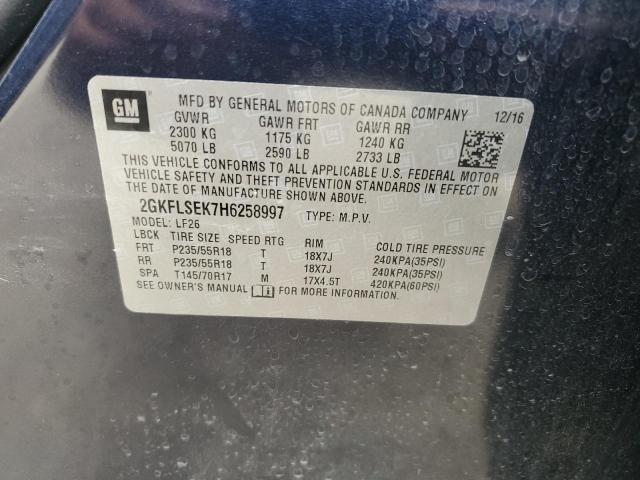 2017 GMC TERRAIN SL 2GKFLSEK7H6258997