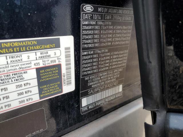 2015 LAND ROVER RANGE ROVE SALWR2VF3FA507401