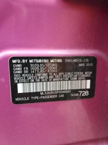 2015 MITSUBISHI MIRAGE DE ML32A3HJ5FH046683
