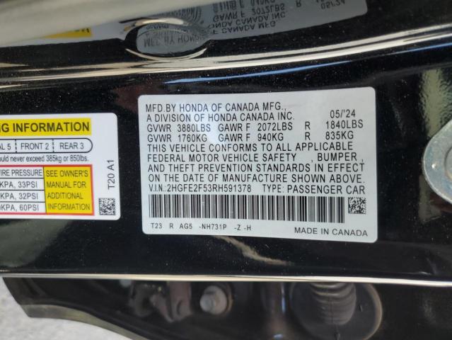 2024 HONDA CIVIC SPOR - 2HGFE2F53RH591378