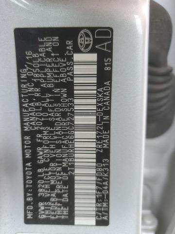 2016 TOYOTA COROLLA L - 2T1BURHE6GC727533