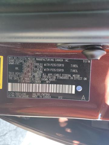 2015 LEXUS RX 350 - 2T2ZK1BA6FC174064