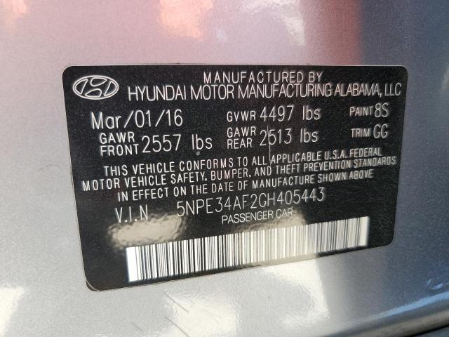 2016 HYUNDAI SONATA SPO - 5NPE34AF2GH405443