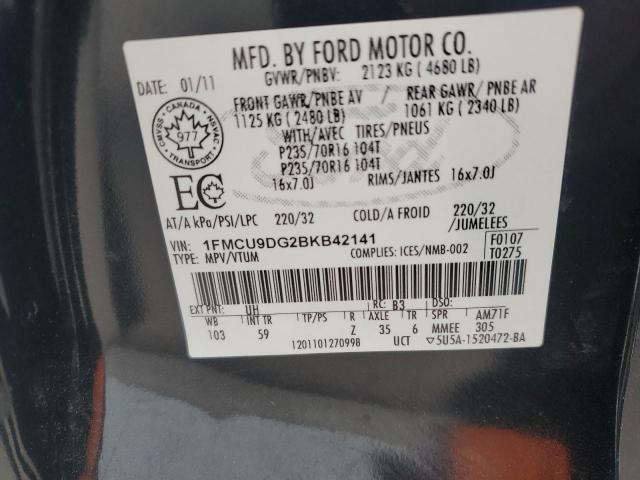 2011 FORD ESCAPE XLT - 1FMCU9DG2BKB42141