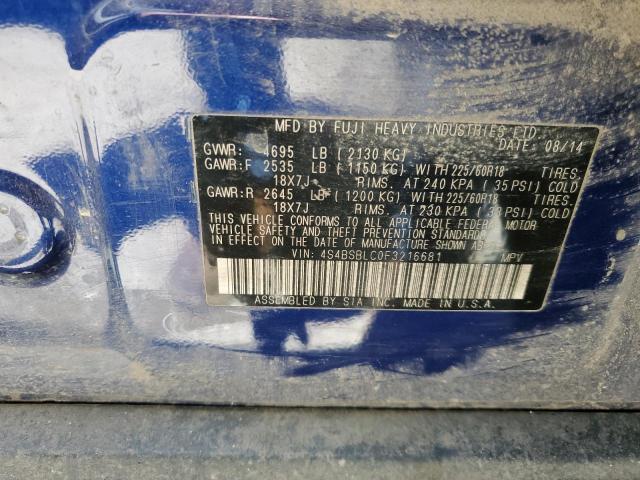 2015 SUBARU OUTBACK 2. - 4S4BSBLC0F3216681