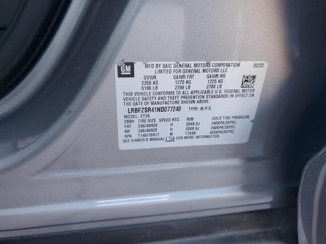 2022 BUICK ENVISION A LRBFZSR41ND077248