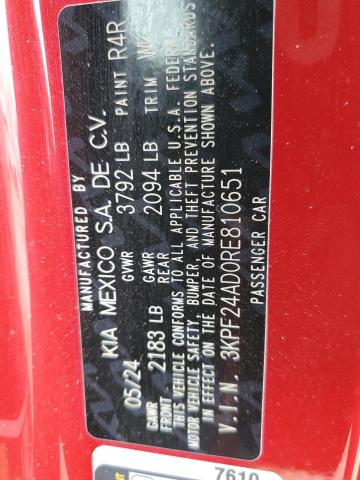 2024 KIA FORTE LX - 3KPF24AD0RE810651
