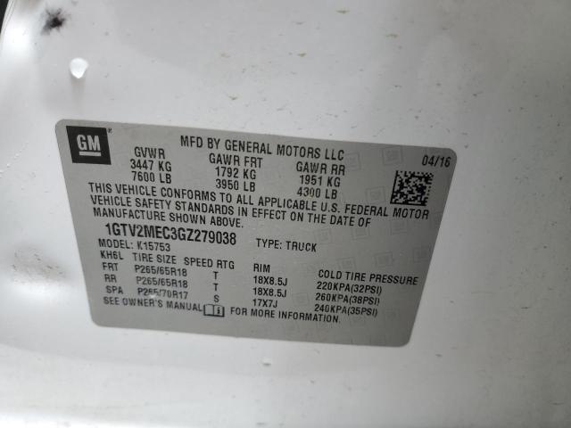 2016 GMC SIERRA K15 - 1GTV2MEC3GZ279038