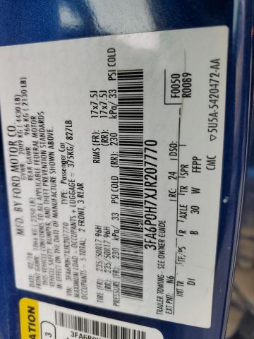 2018 FORD FUSION SE - 3FA6P0H7XJR207770