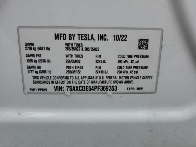 2023 TESLA MODEL X 7SAXCDE54PF369363