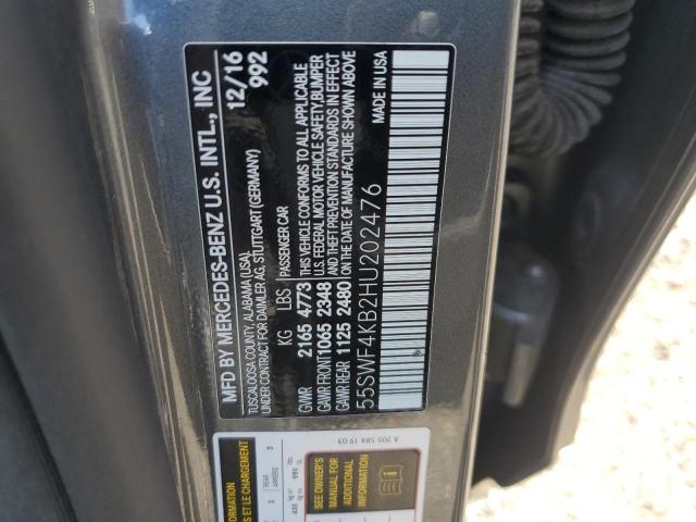 2017 MERCEDES-BENZ C 300 4MAT - 55SWF4KB2HU202476