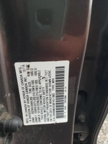 2015 HONDA CR-V LX 2HKRM3H38FH511883