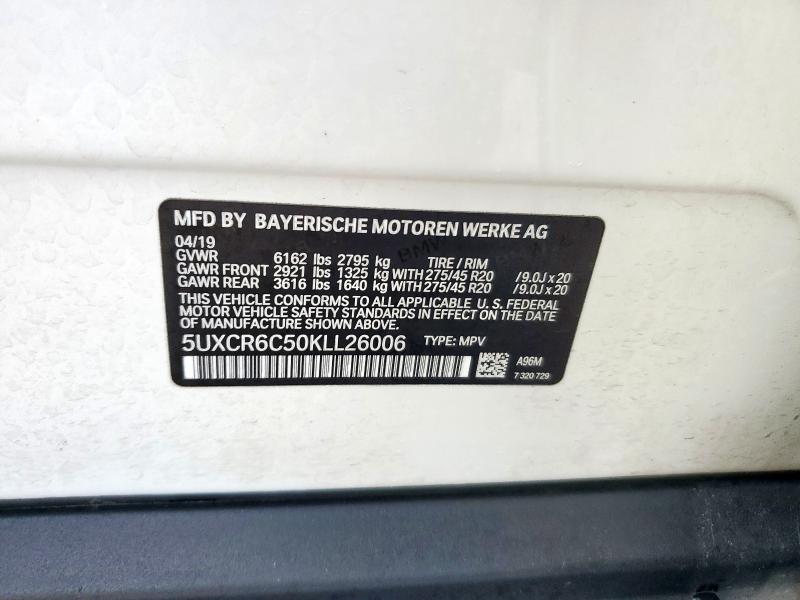 2019 BMW X5 XDRIVE4 - 5UXCR6C50KLL26006