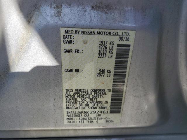 2016 NISSAN ALTIMA 2.5 - 1N4AL3AP3GC292461
