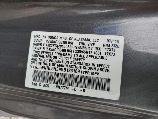 2016 HONDA ODYSSEY SE 5FNRL5H39GB123169