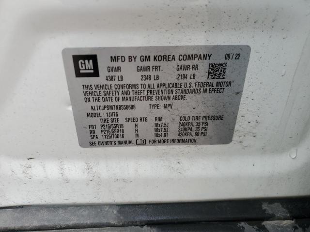 2022 CHEVROLET TRAX 1LT - KL7CJPSM7NB556608