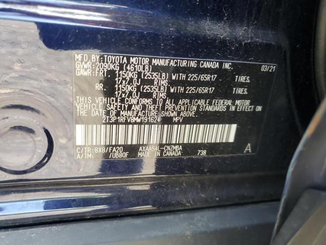 2021 TOYOTA RAV4 XLE - 2T3P1RFV8MW191624