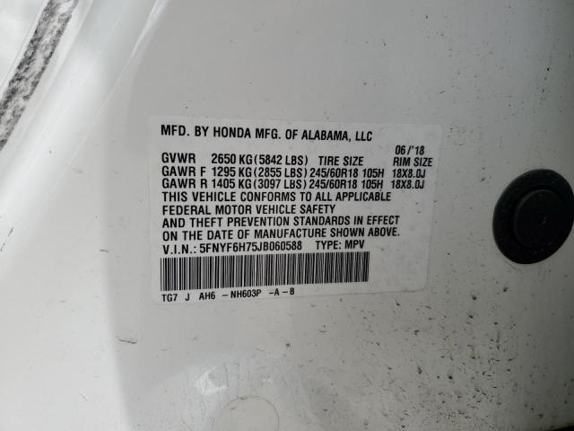 2018 HONDA PILOT EXLN - 5FNYF6H75JB060588