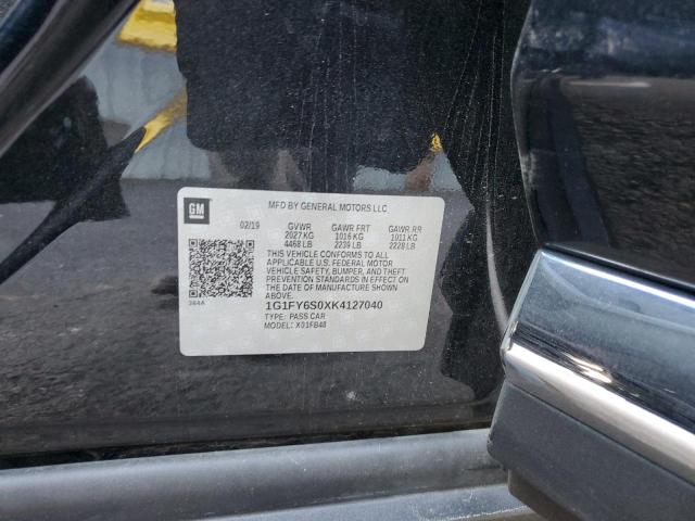 2019 CHEVROLET BOLT EV LT 1G1FY6S0XK4127040