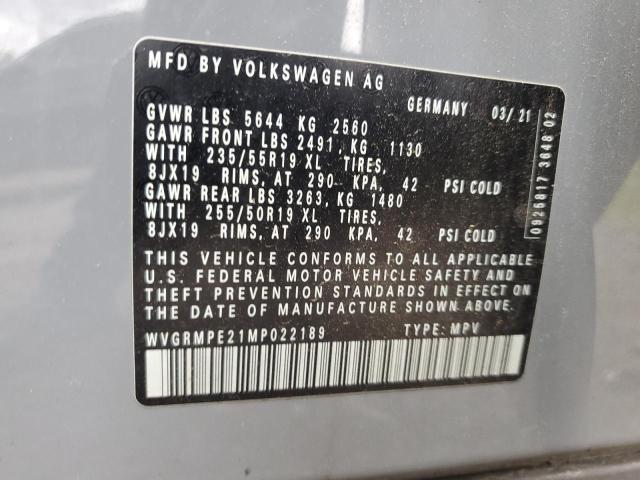 2021 VOLKSWAGEN ID.4 PRO WVGRMPE21MP022189
