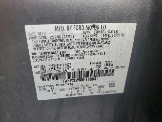 2011 FORD TAURUS SEL - 1FAHP2EW8BG188841