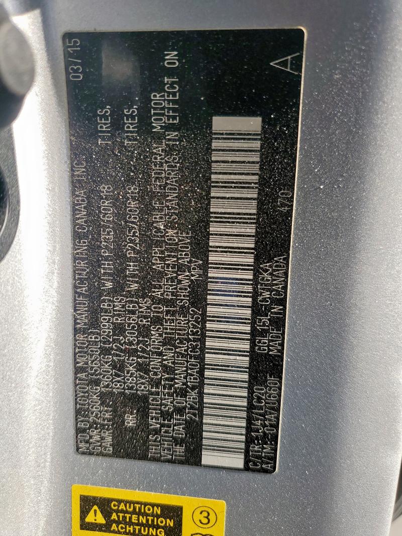 2015 LEXUS RX 350 BAS - 2T2BK1BA0FC313252