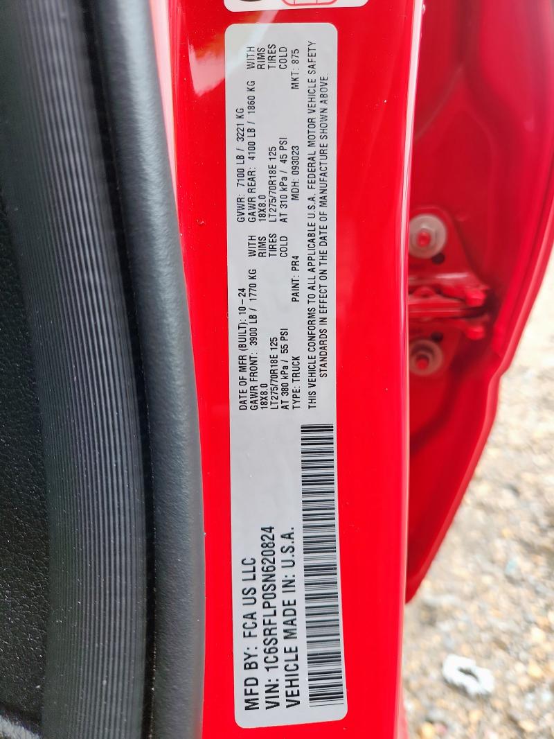 2025 RAM 1500 REBEL 1C6SRFLP0SN620824