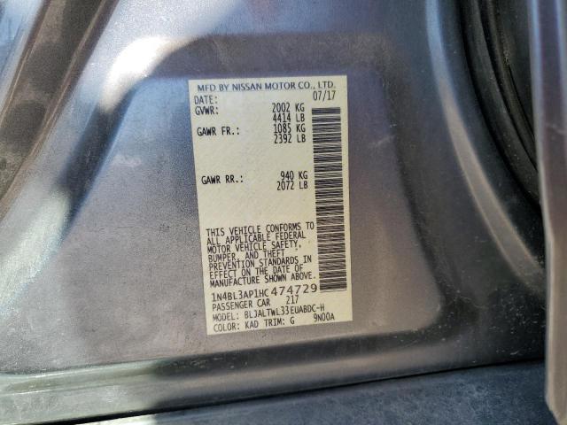 2017 NISSAN ALTIMA 3.5 1N4BL3AP1HC474729