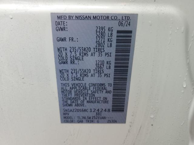 2024 NISSAN MURANO PLA 5N1AZ2DS6RC124248