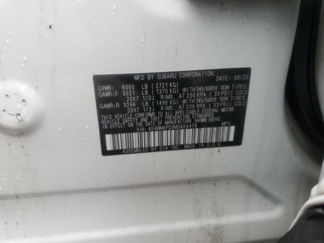 2021 SUBARU ASCENT LIM 4S4WMAPD0M3404476