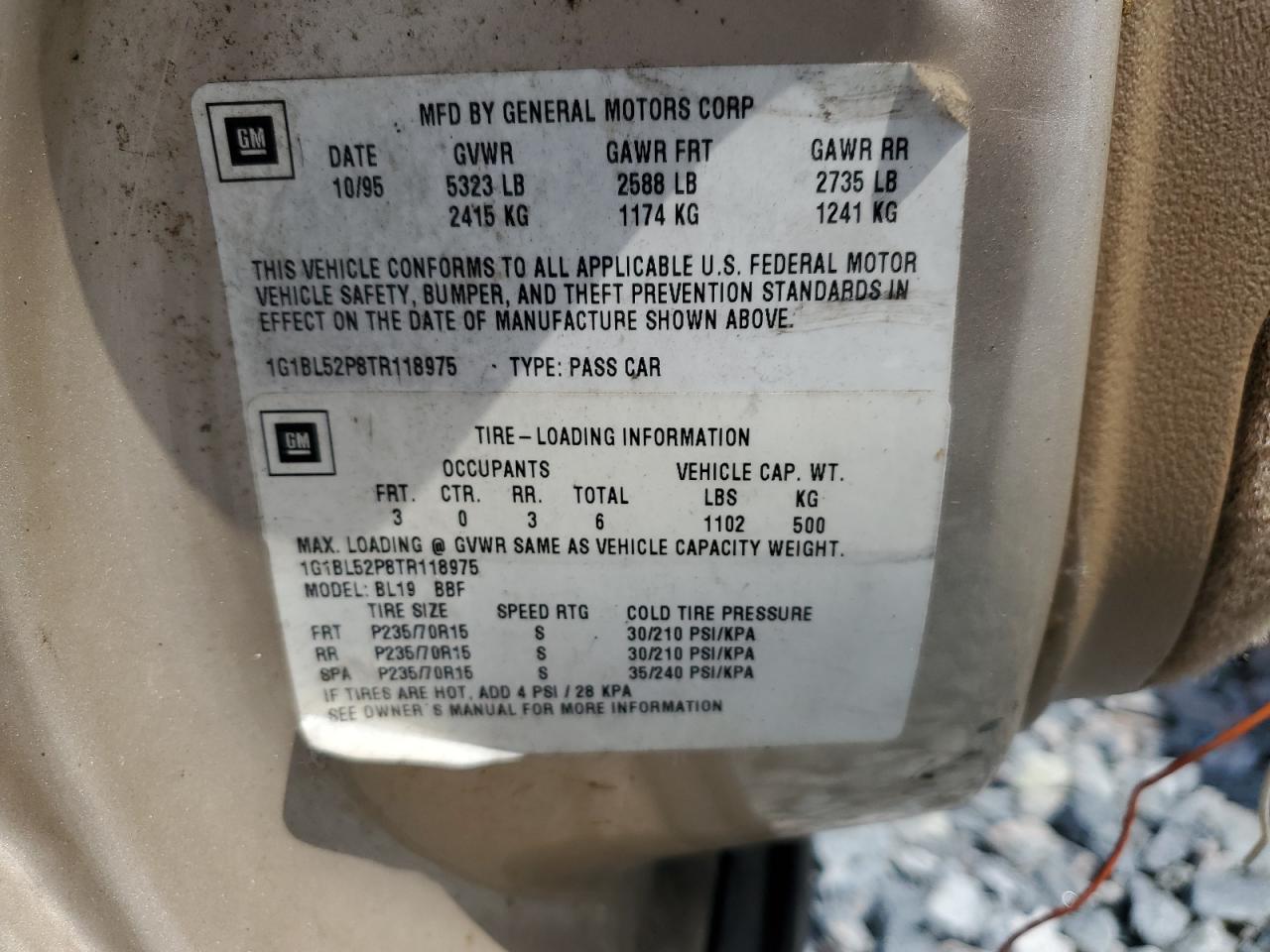 Lot #3257219763 1996 CHEVROLET CAPRICE /