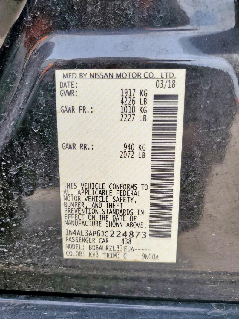 2018 NISSAN ALTIMA 2.5 - 1N4AL3AP6JC224873