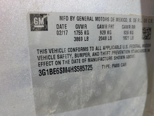 2017 CHEVROLET CRUZE LT - 3G1BE6SM4HS585725